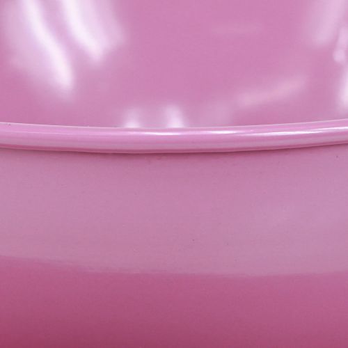 Artikel Metalen kop Ø16cm H9cm decoratieve kop met schotel roze 2st
