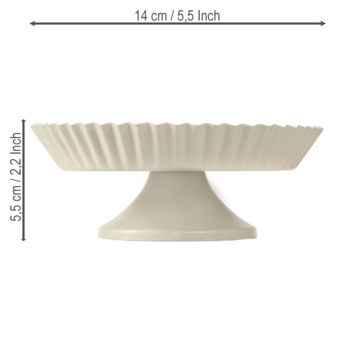 Artikel Metalen plaat grijs decoratief bord met onderplaat metaal Ø14cm 2 stuks