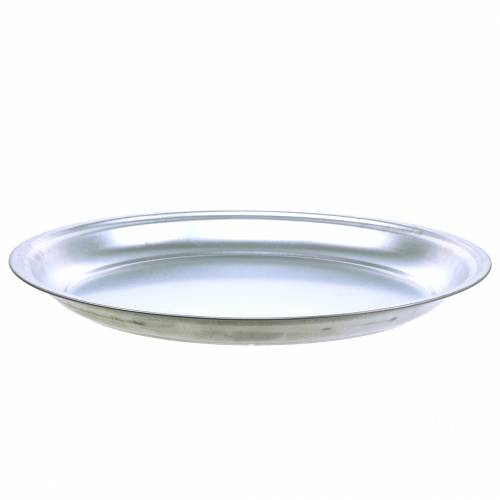 Artikel Metalen bord basic zilver glanzend Ø45,5cm H4cm