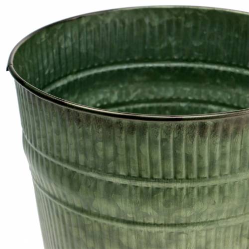 Floristik24 Bloempot oranje, bruin, groen Ø15cm H14cm set van 3