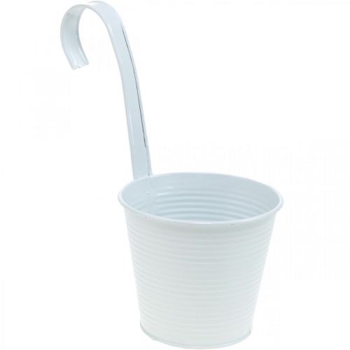 Planter, bloempot om op te hangen, bloemdecoratie, hangpot wit Ø13.5cm