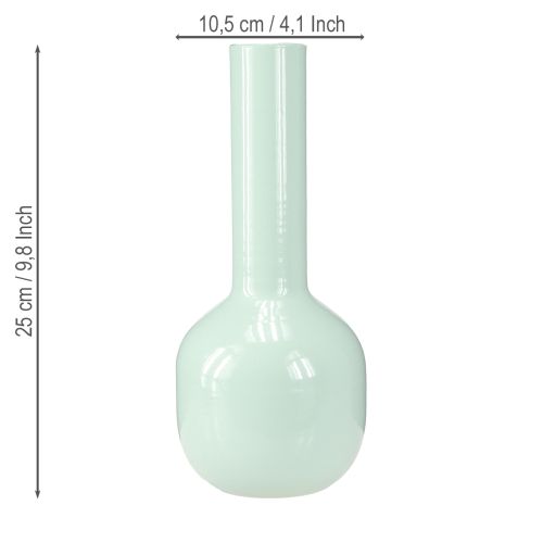 Artikel Metalen vaas Emaille vaas in mintgroen Ø10,5cm H25,5cm