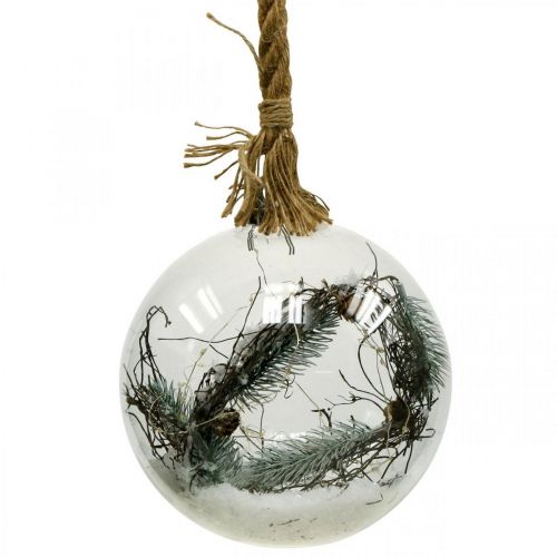 Floristik24 LED bal sneeuwspar binnen Ø20cm 40L warm wit timer