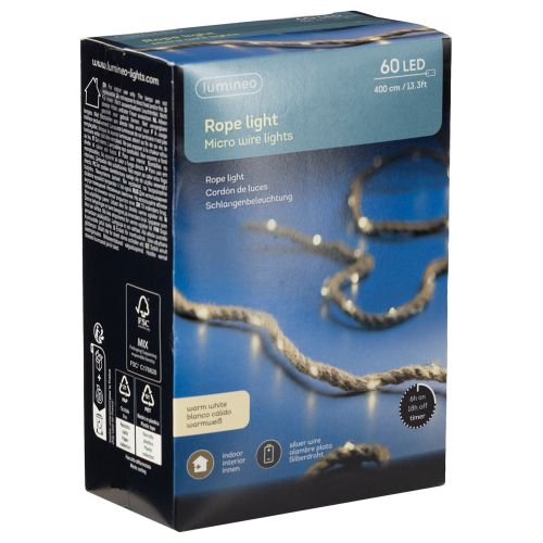 Artikel Micro LED lichtketting met snoer binnen warm wit 390cm