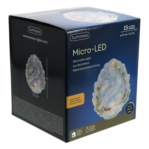 Floristik24 LED Verlichting LED Kegels Kerstdecoratie Timer Warm Wit 19.5cm