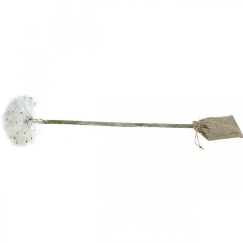 Floristik24 LED paardenbloem voor batterij witte kunstbloemverlichting H50cm