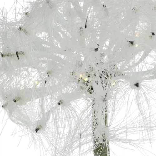 Floristik24 LED paardenbloem voor batterij witte kunstbloemverlichting H50cm