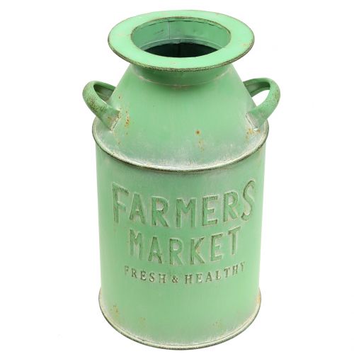 Floristik24 Decoratieve melkkan antiek groen Ø18cm H32cm