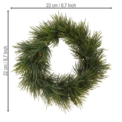 Floristik24 Mini Adventskrans kunstmatig als echte dennennaalden Ø22cm