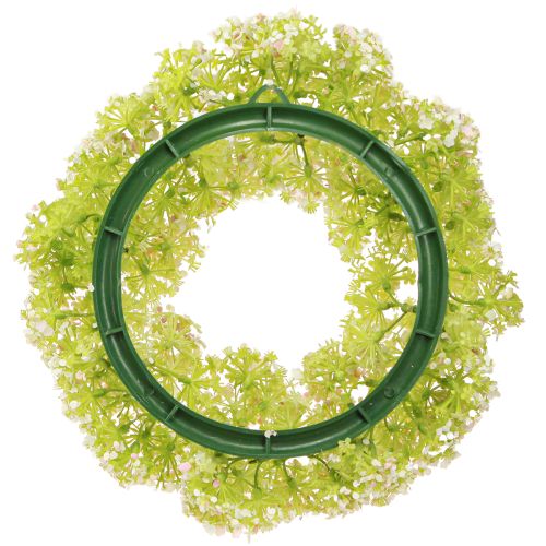 Artikel Kunstbloemenkrans kleine wit roze groene krans Ø25cm