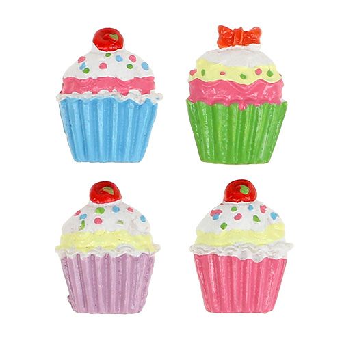 Floristik24 Mini cupcakes gekleurd 2,5 cm 60 st