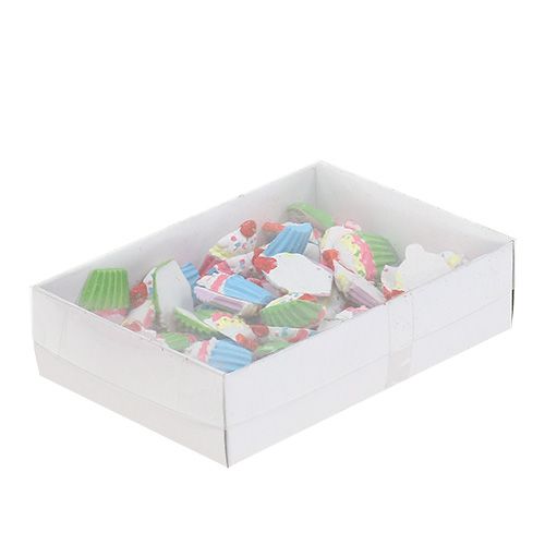 Floristik24 Mini cupcakes gekleurd 2,5 cm 60 st