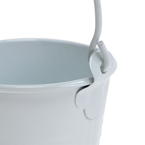 Floristik24 Mini emmer wit Ø6cm H6cm 12p