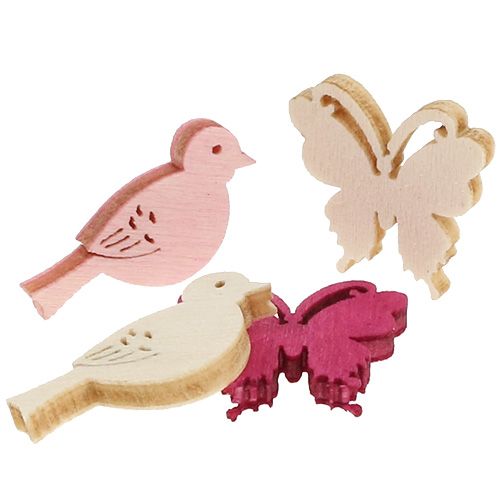 Artikel Mini lentestrooidecoratie 2cm roze assorti 144 st