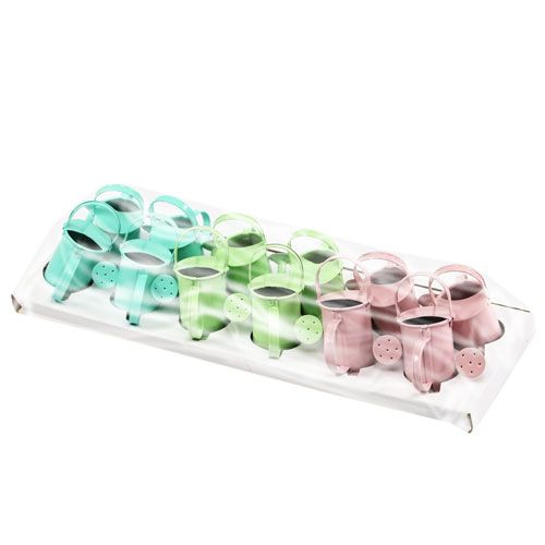 Floristik24 Mini gieters pastel assortiment. Ø4cm 12st