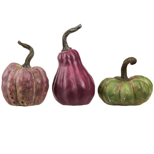 Artikel Mini Pompoen Decoratie Groene Bes Herfstdecoratie Assorti 7,5/9/11cm 3 st