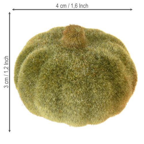 Artikel Mini pompoen decoratie flocked scatter decoratie 6 kleuren Ø4cm 24 stuks