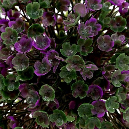 Artikel Mini sierbol paars met kunstbloemen Ø10cm 1 stuk
