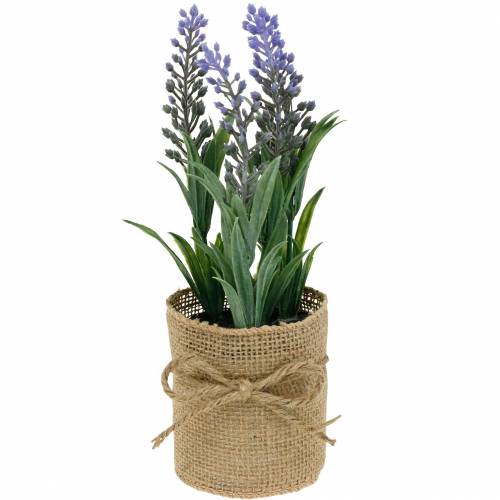 Floristik24 Mini lavendel in een pot kunstplanten Kunst lavendel decoratie