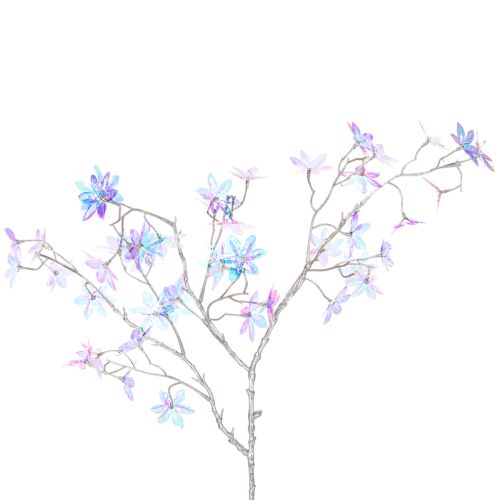 Kunstmatige bloeiende tak met iriserende bloesems, 80 cm kopen | Floristik24.nl