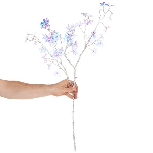 Kunstmatige bloeiende tak met iriserende bloesems, 80 cm | Floristik24.nl