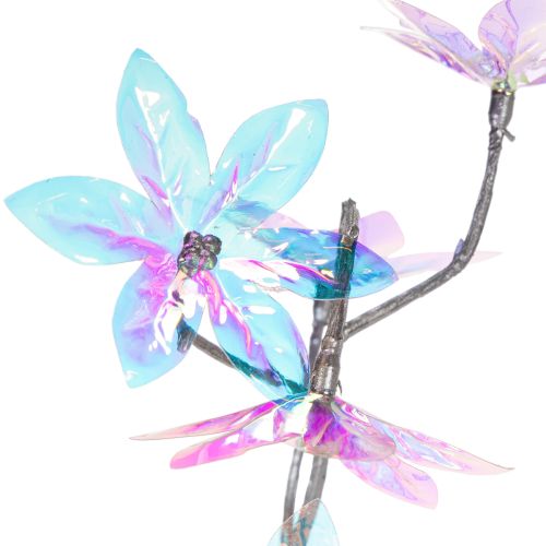 Kunstmatige bloeiende tak met iriserende bloesems, 80 cm | Floristik24.nl
