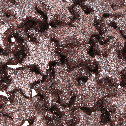 Artikel Mini strooidecoratie sterren decoratie mica roze 1,5cm 144 st