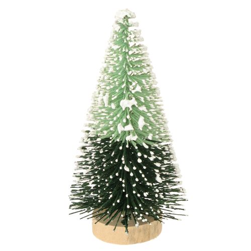 Mini kunstkerstboom met sneeuw Ø5cm H10cm 6 stuks