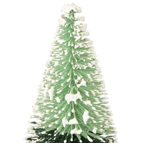 Floristik24 Mini kunstkerstboom met sneeuw Ø5cm H10cm 6 stuks