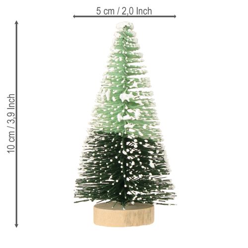 Floristik24 Mini kunstkerstboom met sneeuw Ø5cm H10cm 6 stuks