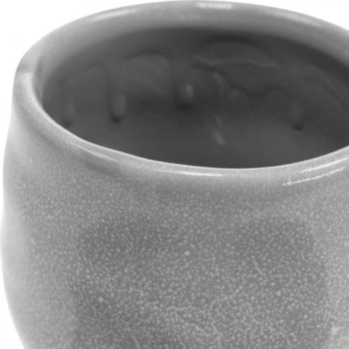 Floristik24 Keramische cachepot, mini plantenpot, keramiek decoratie, lantaarn golfpatroon Ø8cm 6st