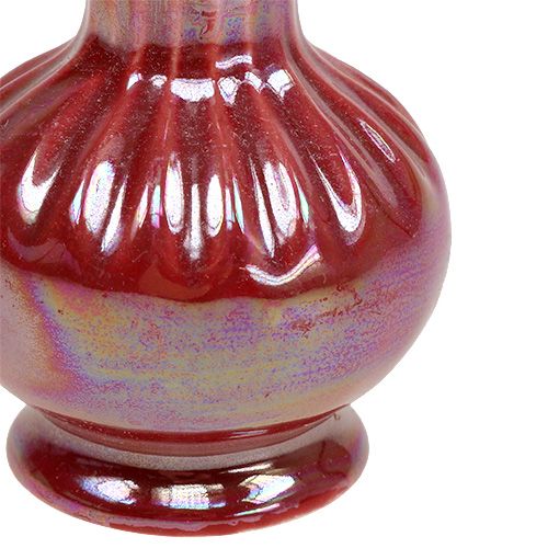 Floristik24 Mini vaas Ø5cm H10cm parelmoer rood 6st