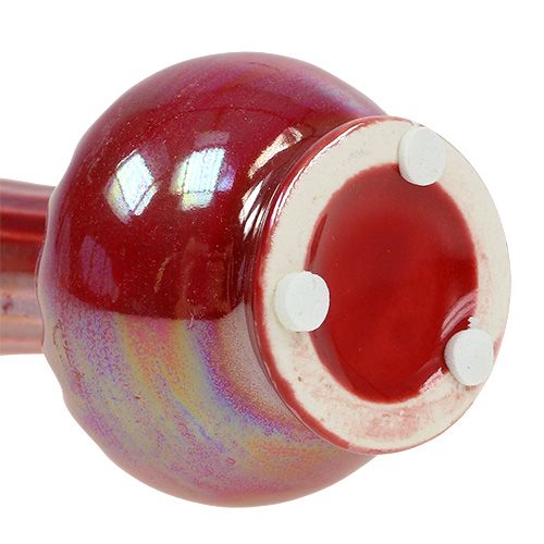 Floristik24 Mini vaas Ø5cm H10cm parelmoer rood 6st