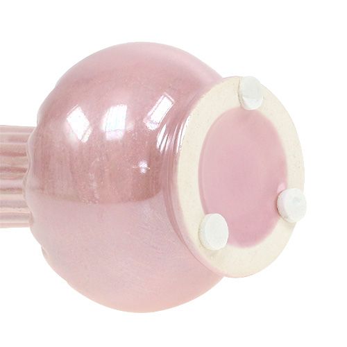 Floristik24 Mini vaas parelmoer roze Ø5cm H10cm 6st