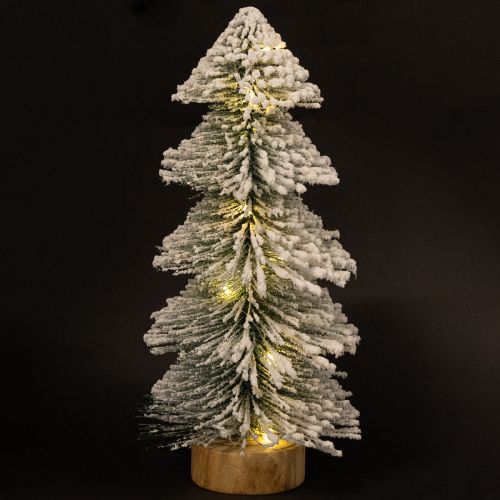 Artikel Mini kerstboom verlicht met LED-spar en sneeuw 28cm