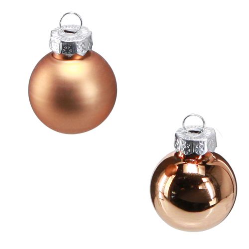 Floristik24 Mini kerstballen glas in goud Ø2,5cm 22 st