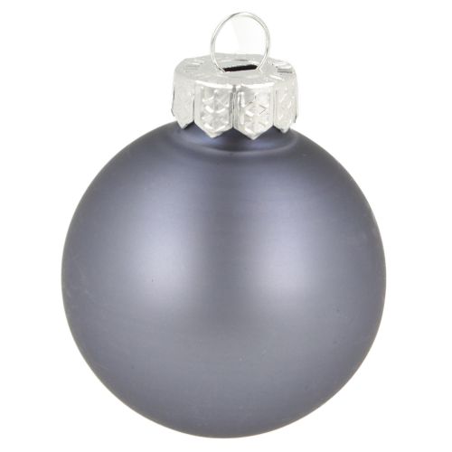 Artikel Mini kerstballen glas blauw mat metallic Ø4cm 24 stuks