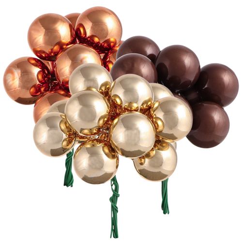 Artikel Mini kerstballen glasdraad bruin goud Ø25mm 140 st