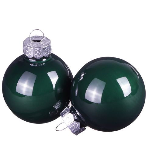 Artikel Mini kerstballen glas groen emaille Ø3cm 22 st