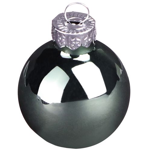 Mini kerstballen glas groen parelmoer grijs Ø3cm 22 st | Floristik24.nl