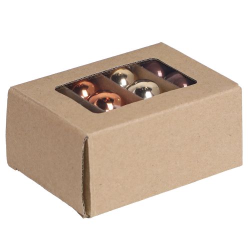 Artikel Mini kerstballen goudbruin mix glas Ø3,5cm 22 st