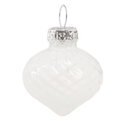Artikel Mini kerstballen witte boomballen glas 3cm 9 st
