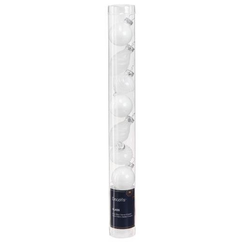Artikel Mini kerstballen witte boomballen glas 3cm 9 st