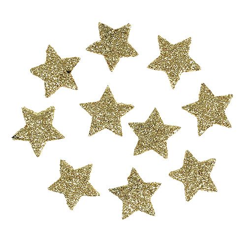 Artikel Mini glitter ster goud 2.5cm 96st