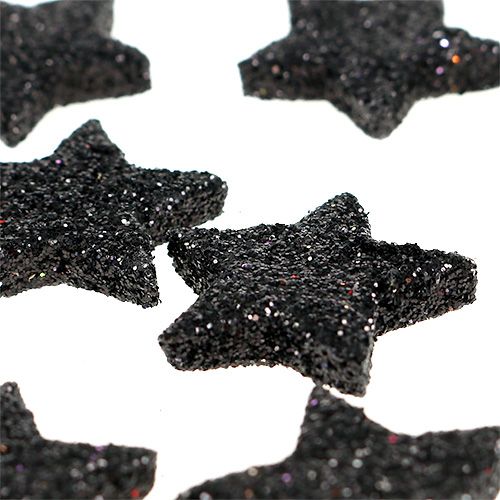 Artikel Mini glitterster zwart 2,5 cm 96 stuks