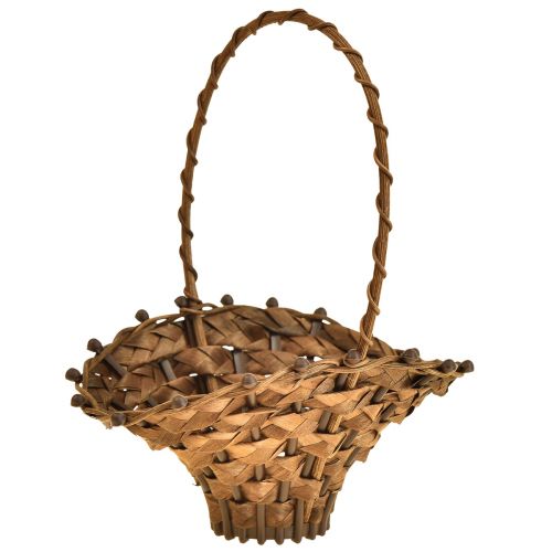 Floristik24 Mini mand handvat rieten mand handvat mand bruin 15×11cm 3 stuks