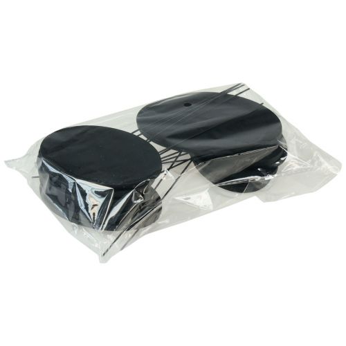 Artikel Mini Krijtbord Zwart Ovaal Metalen Plug 7,5x4,5cm 12st