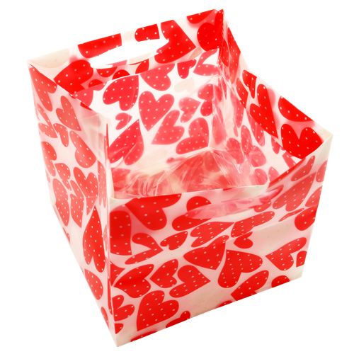 Floristik24 Minizakjes plastic rood 6,5 cm x 6,5 cm 12 stks