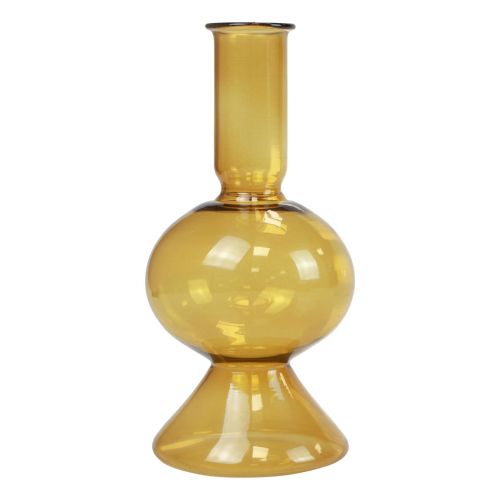 Artikel Minivaasje gele glazen vaas bloemenvaas glas Ø8cm H16,5cm