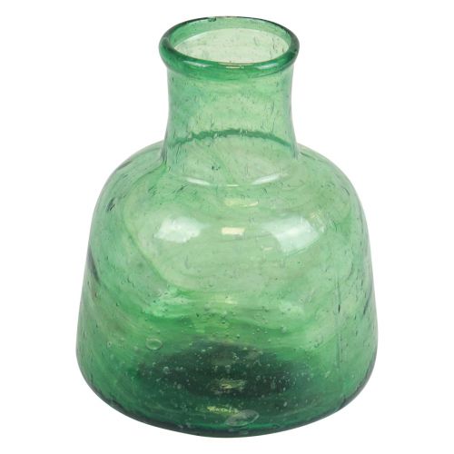 Artikel Mini glazen vaas bloemenvaas groen Ø8,5cm H11cm